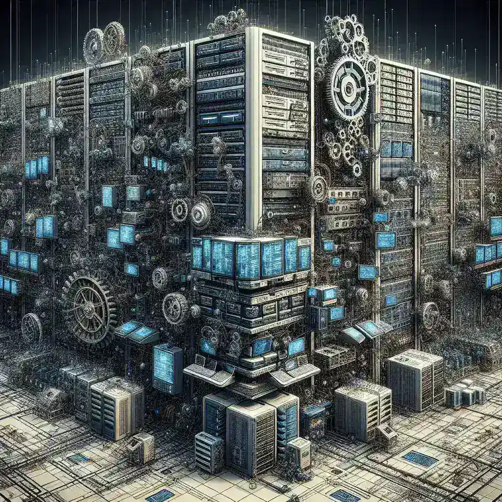 "Visual representation of enterprise patch management automation tools, showcasing a dashboard interface with graphs and metrics, symbolizing efficient IT infrastructure management for large-scale businesses."